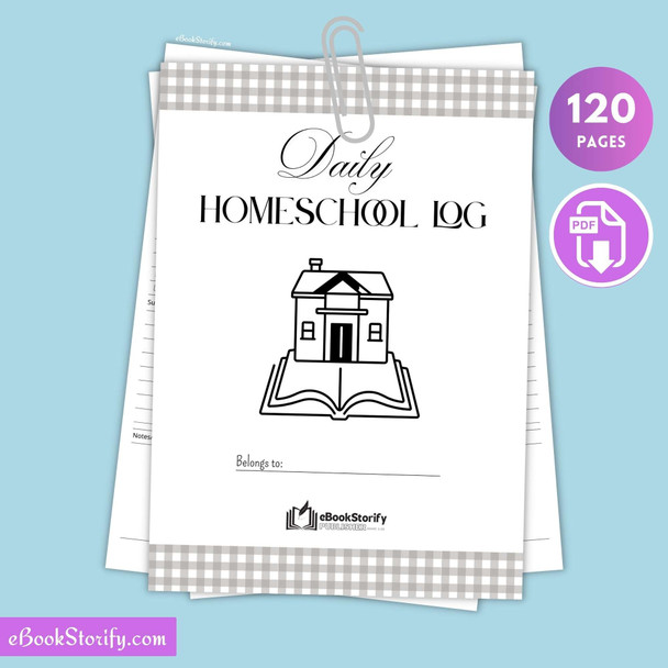 Daily Homeschool Log Printable – Simple Schedule Planner eBookStorify