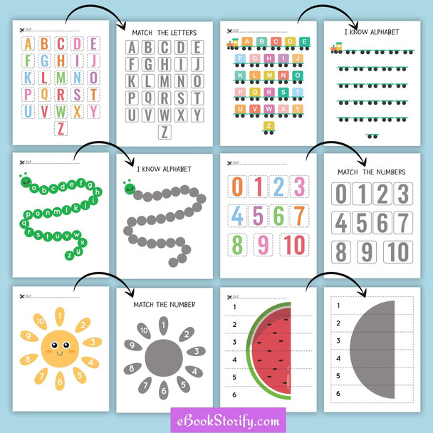 Busy Book - Cut Match Activities for Preschool and Kinder eBookStorify