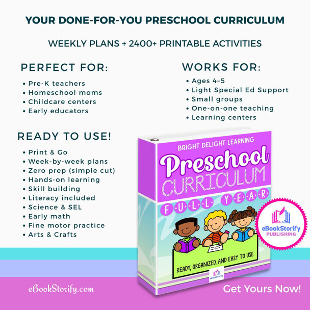Prek Curriculum Full Year - Whole Child Education - Worksheets Crafts - eBookStorify