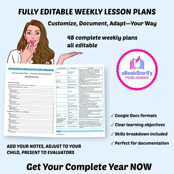 Yearlong Kindergarten Curriculum Lesson Plans - eBookStorify