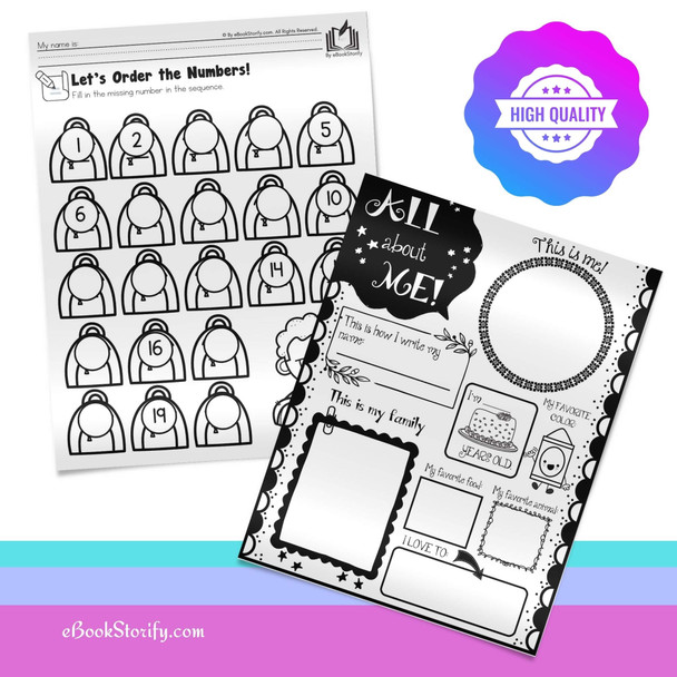 All About Me activities including name writing self-portraits My Body exploration About My Name letter identification and school adjustment routines for kindergarten