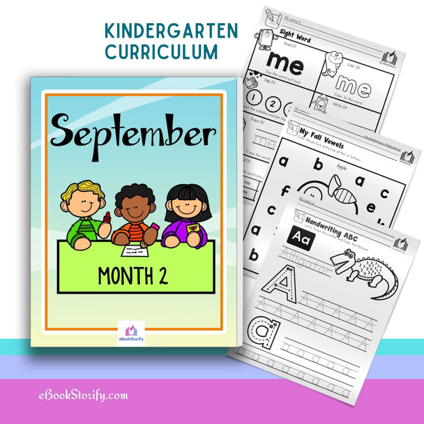 Kindergarten September Curriculum - Monthly Bundle eBookStorify