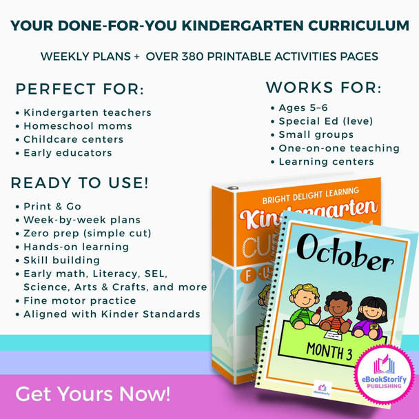Kindergarten October Curriculum - Halloween Activities Bundle eBookStorify