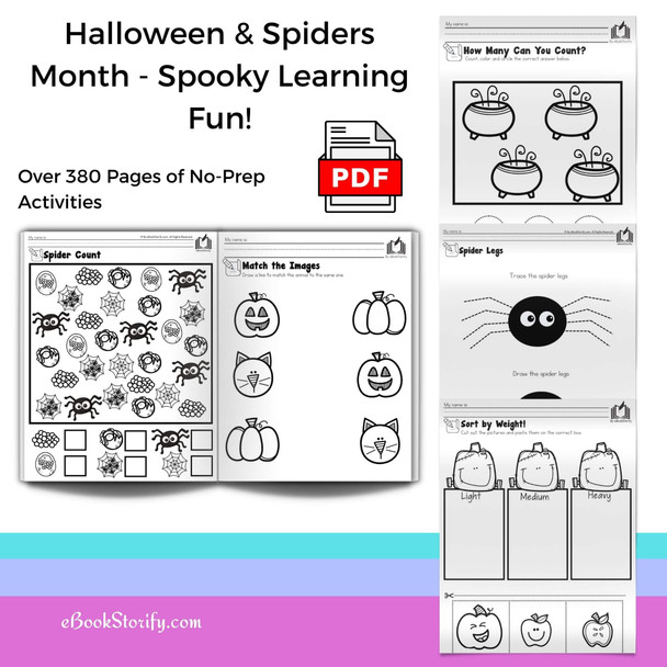 Kindergarten October Curriculum - Halloween Activities Bundle eBookStorify
