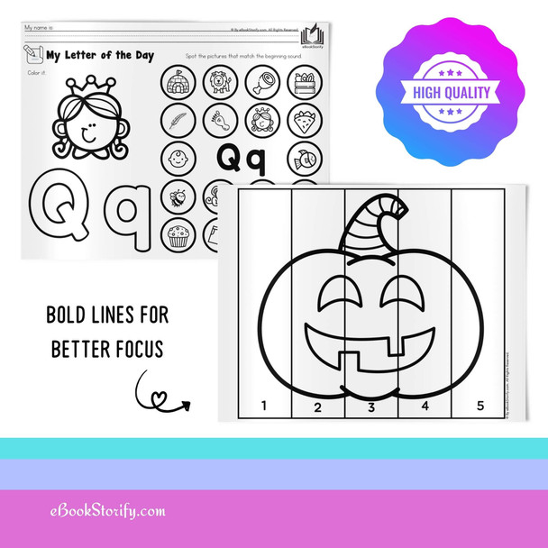Comprehensive letters practice with alphabet mazes beginning sound discrimination, mazes and Halloween vowel recognition for kindergarten