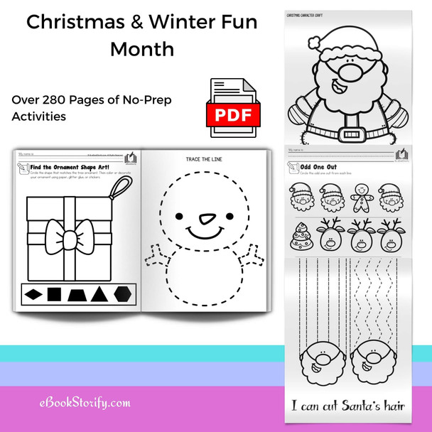 Kindergarten December Curriculum - Christmas Activities Bundle eBookStorify