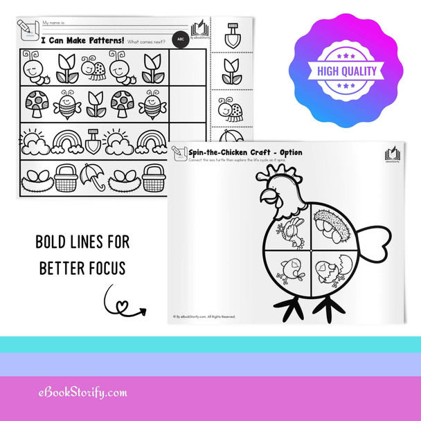 Chicken life cycle unit with sequencing labeling parts of chicken build your own chicken craft and farm habitat exploration plus patterns and word family