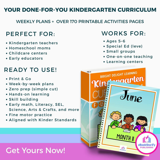 Kindergarten June Curriculum - Activities Bundle eBookStorify