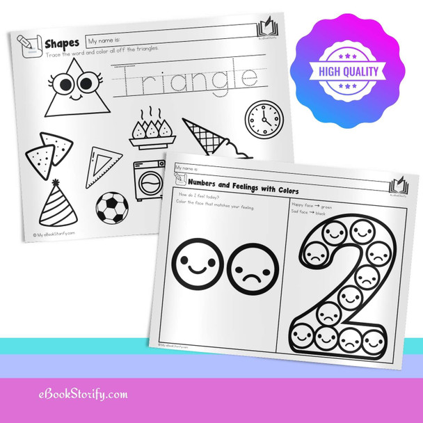 Preschool September Curriculum - Fall Activities Bundle - PreK Worksheets & Crafts eBookStorify