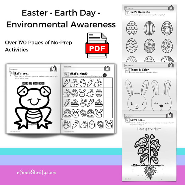 Preschool April Curriculum - Easter & Spring Activities Bundle - PreK Worksheets & Crafts eBookStorify