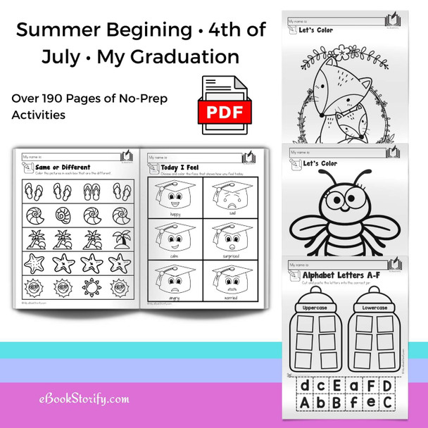 Preschool Prek June Curriculum - Summer & Graduation Activities eBookStorify