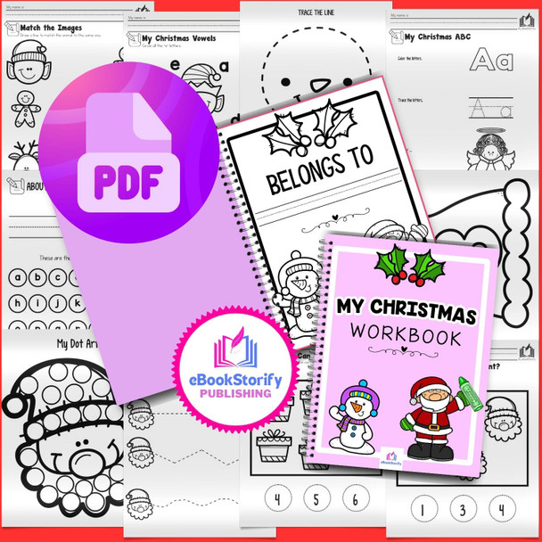 Christmas Workbook for Preschool, PreK & Kindergarten - eBookStorify