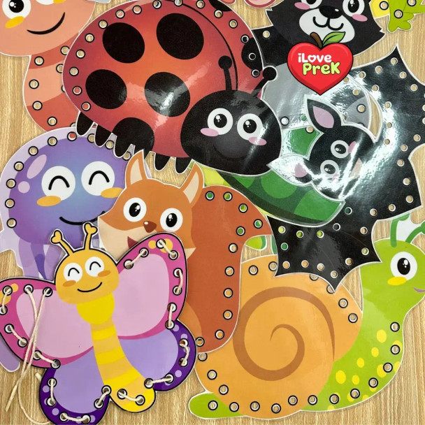 Animal Lacing Cards, Fine Motor & Fun Activity eBookStorify