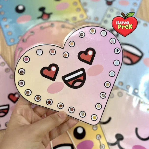 Shape Lacing Cards - Toddler, Preschool Fine Motor Fun Activity eBookStorify