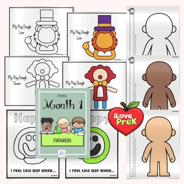 Circus play doug mat and social emotional learning activities for preschool