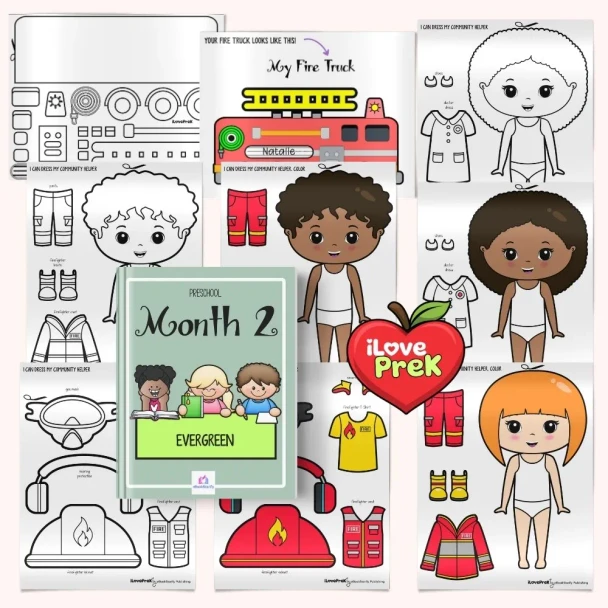Play-based Community Helpers hands-on crafts and collage art for preschool students