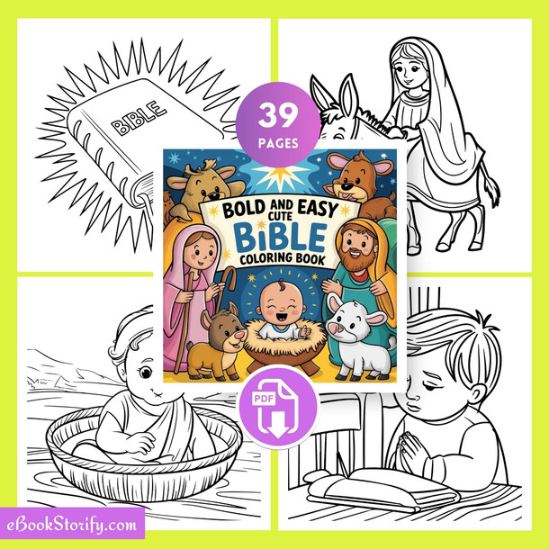 39 Bold Easy Bible Coloring Pages - Starter Faith Pack eBookStorify