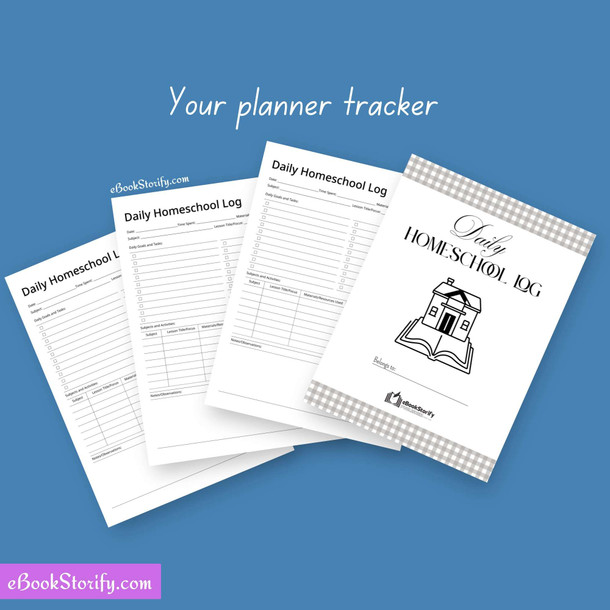 Daily Homeschool Log Printable – Simple Schedule Planner eBookStorify