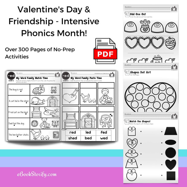 Kindergarten February Curriculum - Friendship Activities Bundle eBookStorify