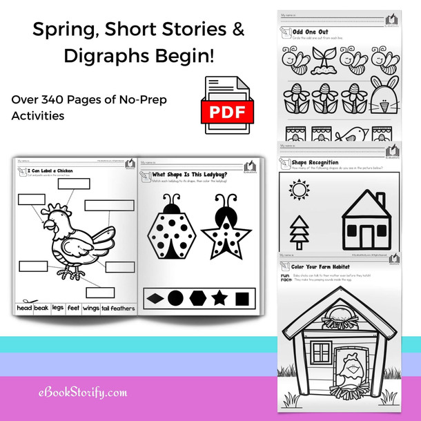 Kindergarten March Curriculum - Spring Activities Bundle eBookStorify