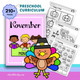 Preschool November Curriculum - Thanksgiving Activities Bundle - PreK Worksheets & Crafts eBookStorify