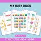 Busy book cut and match activities for preschool and kindergarten covering letters numbers shapes colors emotions and animals for ages 3 to 6