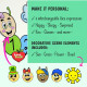 Six interchangeable caterpillar face expressions children can change daily including happy sleepy and surprised