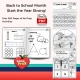 Circus theme workbook sample featuring printable preschool literacy and math activities