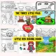 Fairy tale preschool unit no-prep worksheets three little pigs and little red riding hood phonics fine motor PreK classroom ages 3-5