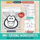 Black and white frog life cycle worksheets with pattern coloring and cut and paste sequencing.