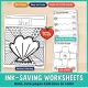 Black and white sea turtle life cycle worksheets with pattern coloring and cut and paste sequencing.