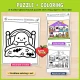 A 4 piece ghost house puzzle and a big Decorate or Color My Ghost in Bed page.