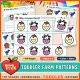 Farm AB patterns for toddlers: cut and paste Who Comes Next? pattern train pages for ages 2 to 3.