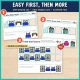 Easy first, then more: my house pattern pages move from one empty car to two empty cars to a whole row.