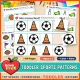 Sports AB patterns for toddlers: cut and paste Who Comes Next? pattern train pages for ages 2 to 3.