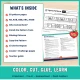 What is inside the Sports preschool patterns pack, shown with the teacher guide.