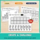 Create and challenge pages where K-1 students grow, extend and invent monster alphabet patterns up to ABCD.