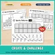 Create and challenge pages where K-1 students grow, extend and invent sports patterns up to ABCD.
