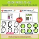 Color pieces to cut for the busy binder mats, with ghost pieces and bubble pieces.