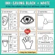 Ink-saving black and white five senses pages for the whole class set.
