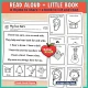 Read aloud rhyme and an 8 page little book to cut and read about the sense of hearing.