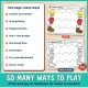 One Winter tracing page used many ways, with crayons, Q-tips, play dough, and dot stickers.