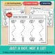 Black and white Spring tracing pages that turn into a Just a Dot glue and tissue paper craft.