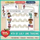 4th of July line tracing worksheets for toddler and preschool, with color and black and white pre-writing pages.