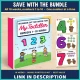 Number of the Week bundle binder for numbers 1 to 10 with the bonus portfolio kit, shown beside number 5.
