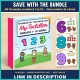 Number of the Week bundle binder for numbers 1 to 10 with the bonus portfolio kit, shown beside number 7.