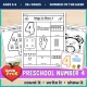 Preschool Number 4 of the Week printables for ages 3 to 5, starting with Ways to Show 4.