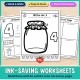 Ink-saving black and white number 4 worksheets with bold lines and picture directions.