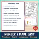 Checklist of everything included in the number 7 week, with the hidden Color by Number page.