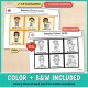 Color boards and cards with an optional black and white mirror.